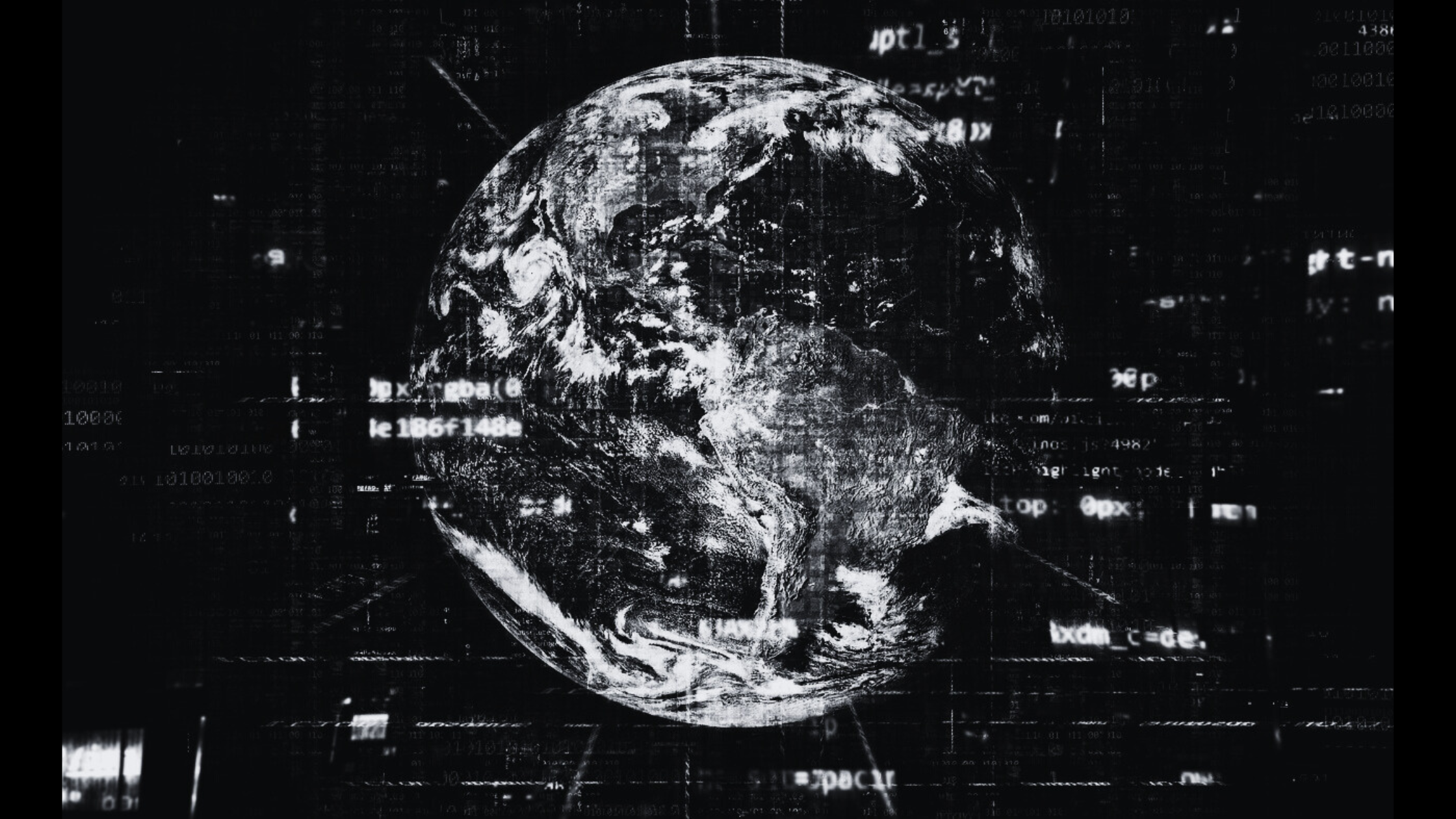 Image of a globe with DNS name and IP address.